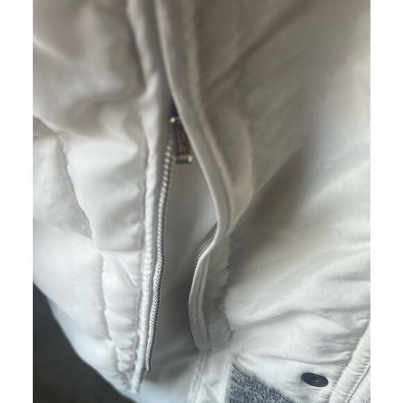 London Fog Ltd White Fur Lined Detachable Hood and Lining Winter Puffer Jacket M - Picture 9 of 11